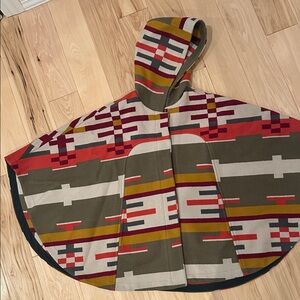 Pendleton Portland Collection Women's Colorful Hooded Poncho